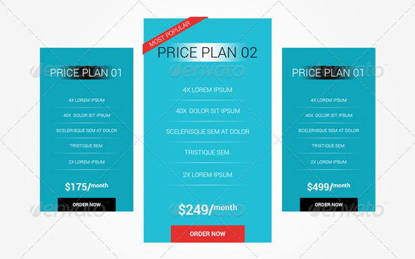 Clean Web Pricing Tables - Tables Web Elements