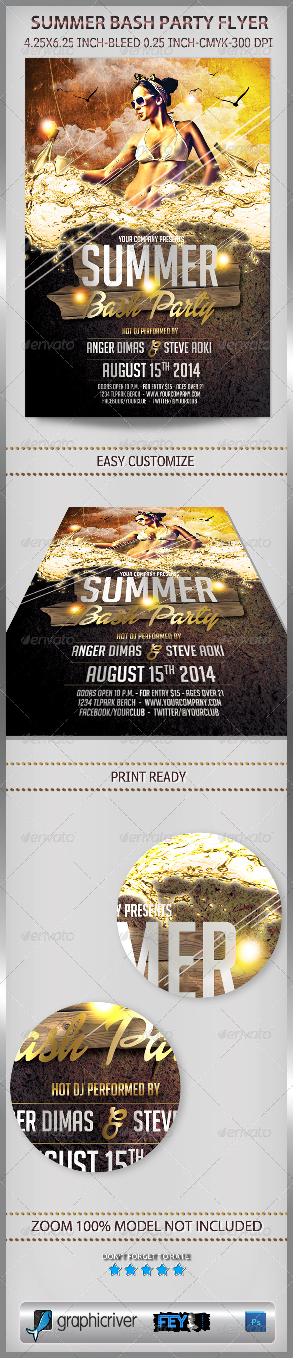 Free Summer Bash Party Templet » Tinkytyler.org - Stock ...