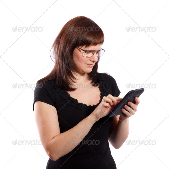 woman with computer (Misc) Photo Download