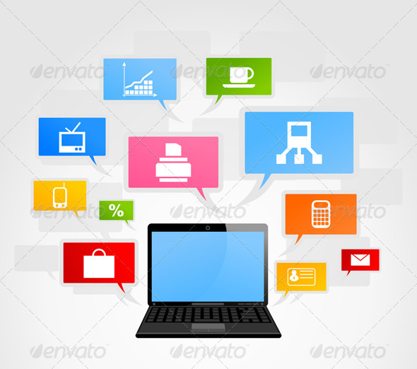 Graphic River Office Laptop Vectors - Objects Man-made objects 724674 Graphic River Office Laptop Vectors - Objects Man-made objects 724674