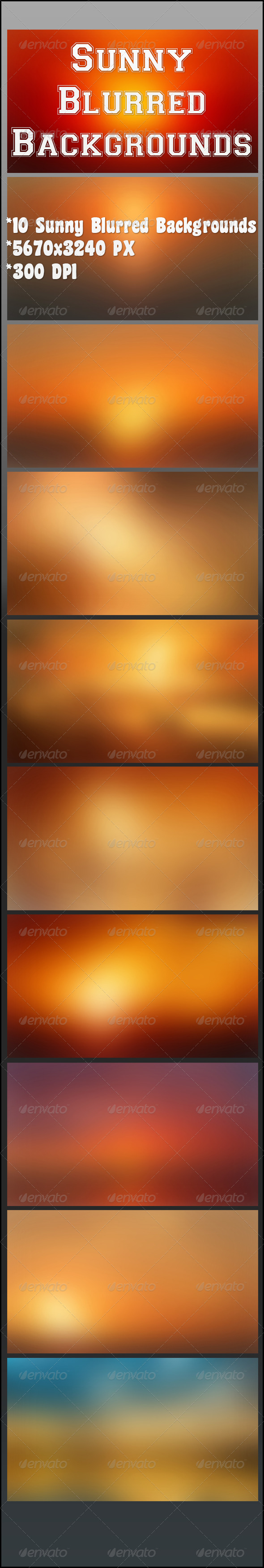 GraphicRiver Sunny Blurred Backgrounds 6940385