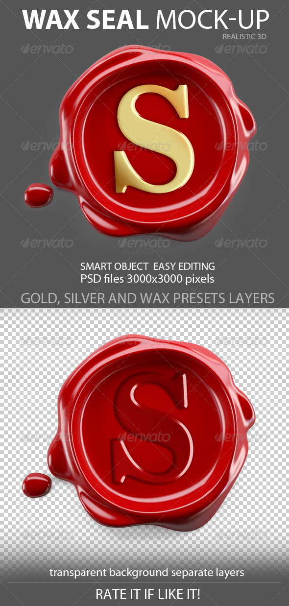 Download Wax Seal mockup | GraphicRiver