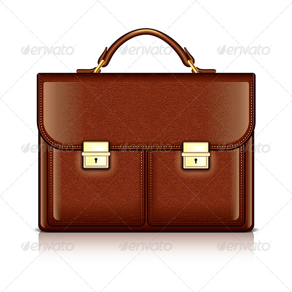 Stock Vector - GraphicRiver Brown Leather Briefcase 7045391 » Dondrup.com