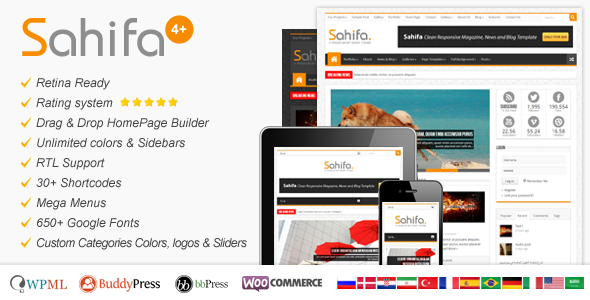 Sahifa - Responsive WordPress News,Magazine,Blog - News / Editorial Blog / Magazine