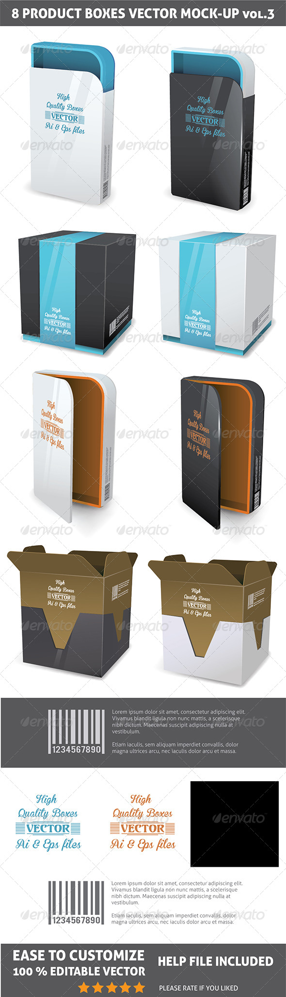 Download Stock Vector - GraphicRiver Packages Mockup 7156493 ...