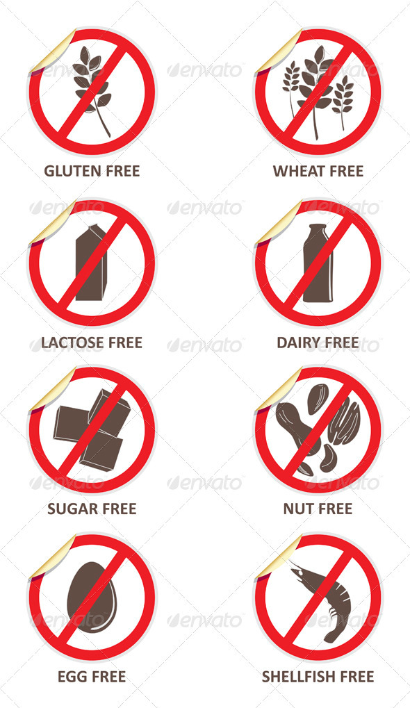 Graphic River Allergy Free Curled Stickers Vectors - Conceptual Health/Medicine 752413 Graphic River Allergy Free Curled Stickers Vectors - Conceptual Health/Medicine 752413