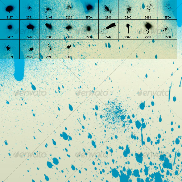 GraphicRiver Splat&Spray pack of 22 brushes ~2300px 30631 GraphicRiver Splat&Spray pack of 22 brushes ~2300px 30631