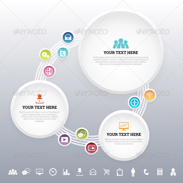 App Media Concept Background - Infographics 