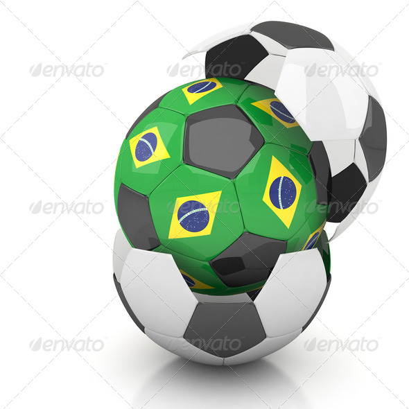 Brazil soccer ball isolated white background (Misc) Photo Download