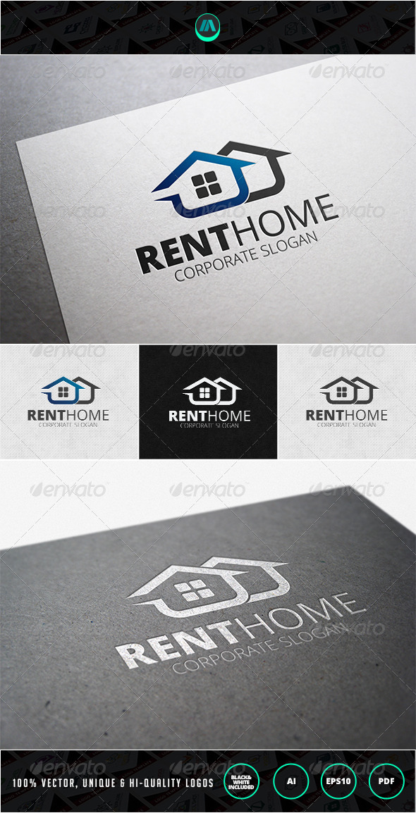 GraphicRiver Rent Home Logo Template 7200491 GraphicRiver Rent Home Logo Template 7200491