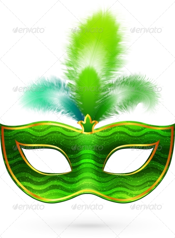 GraphicRiver Green Carnival Mask with Feathers 7201611 GraphicRiver Green Carnival Mask with Feathers 7201611
