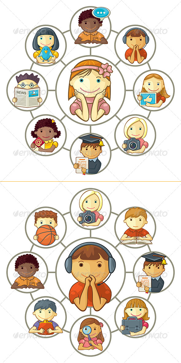 GraphicRiver Boy And Girl Connected Through Social Media 7202076 GraphicRiver Boy And Girl Connected Through Social Media 7202076