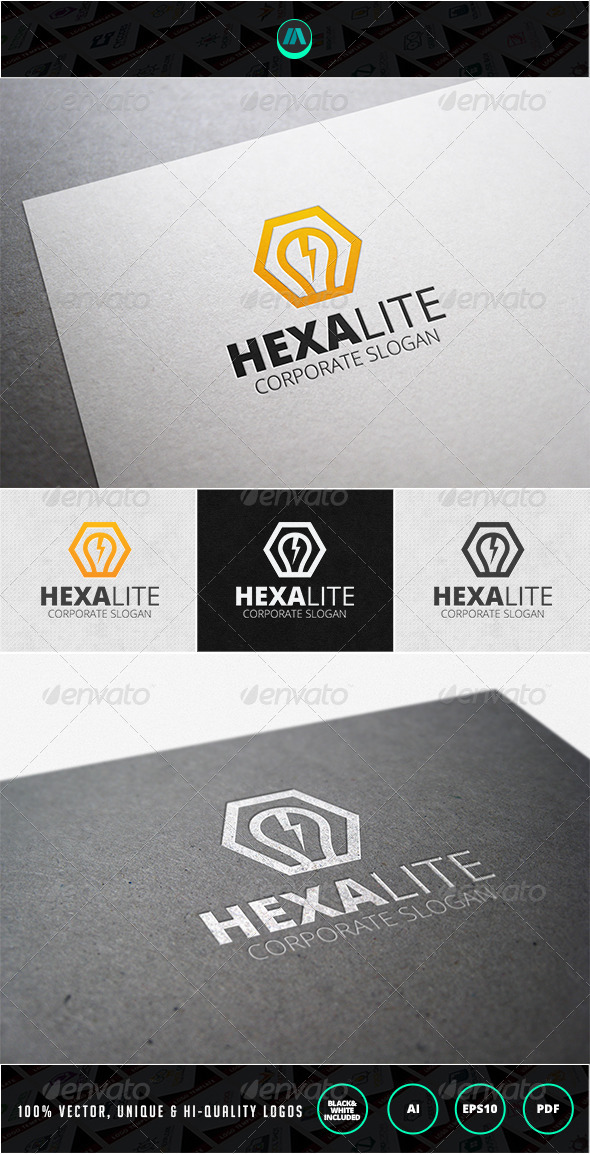 Hexa Lite Logo Template - Nature Logo Templates