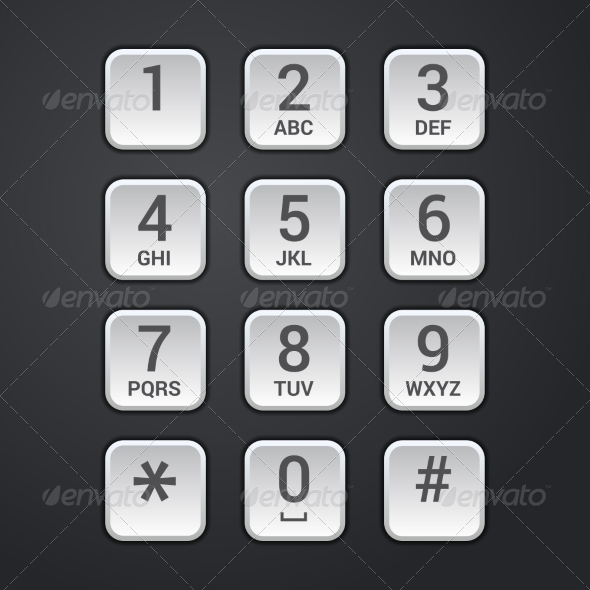 GraphicRiver Digital dial plate of security lock or telephone k 7202577 GraphicRiver Digital dial plate of security lock or telephone k 7202577