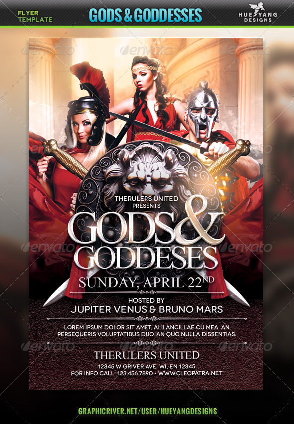 GraphicRiver Gods And Goddesses Flyer 7203125 GraphicRiver Gods And Goddesses Flyer 7203125