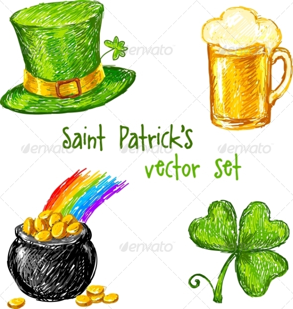 GraphicRiver Sketch Saint Patrick Day Set 7204539 GraphicRiver Sketch Saint Patrick Day Set 7204539