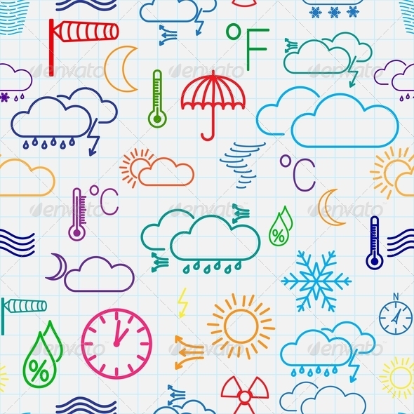 GraphicRiver Seamless Pattern of Weather Symbols 7206293 GraphicRiver Seamless Pattern of Weather Symbols 7206293