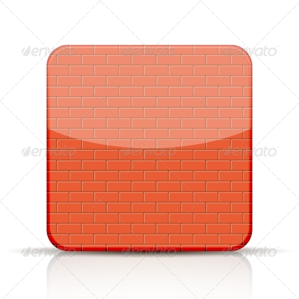 GraphicRiver Red Brick App Icon on White Background 7206803 GraphicRiver Red Brick App Icon on White Background 7206803