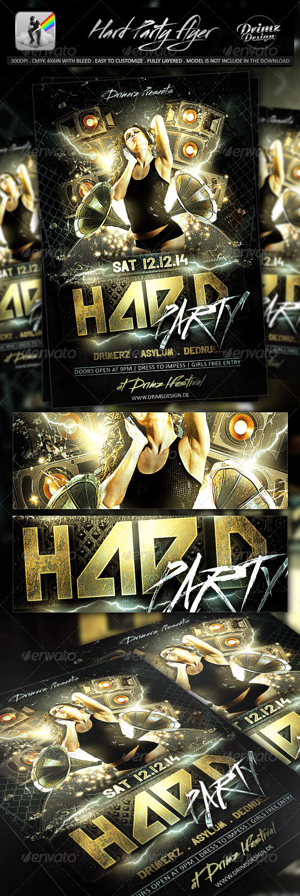 GraphicRiver Hard Party Flyer 7207100 GraphicRiver Hard Party Flyer 7207100