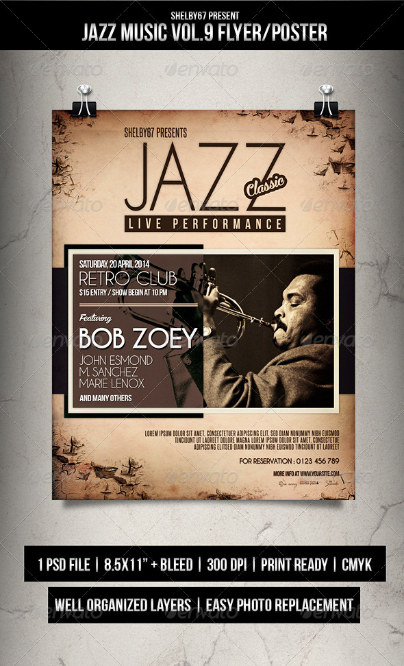 GraphicRiver Jazz Music Flyer Poster Vol.9 7211718 GraphicRiver Jazz Music Flyer Poster Vol.9 7211718