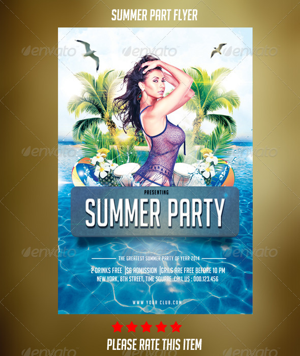 GraphicRiver Summer Party Flyer 7212370 GraphicRiver Summer Party Flyer 7212370