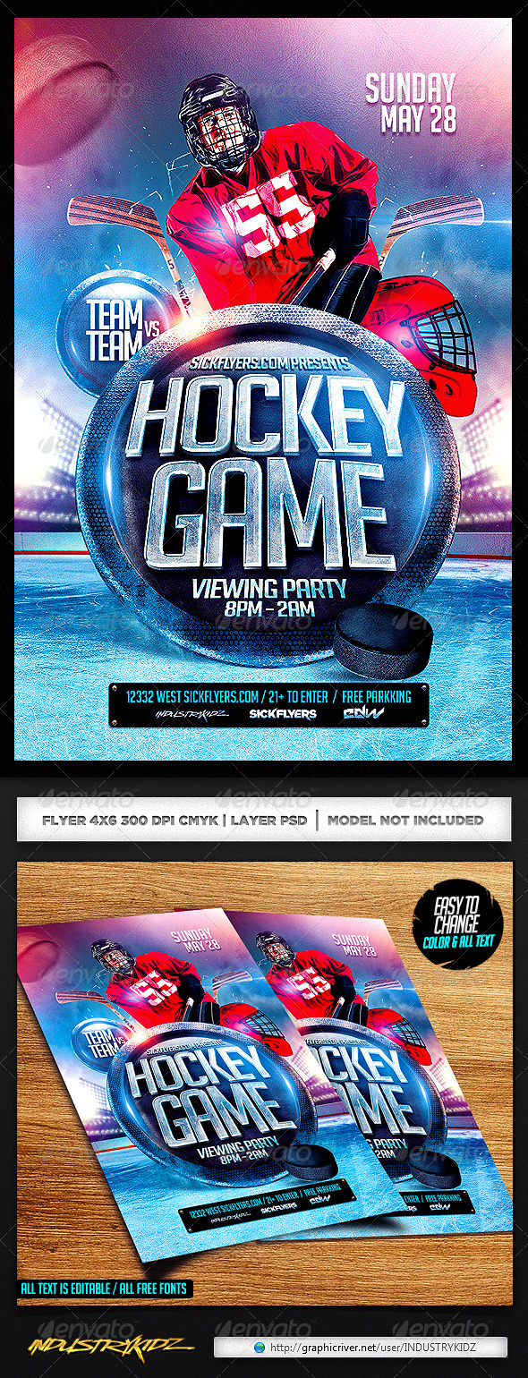 GraphicRiver Hockey Flyer PSD 7214404 GraphicRiver Hockey Flyer PSD 7214404
