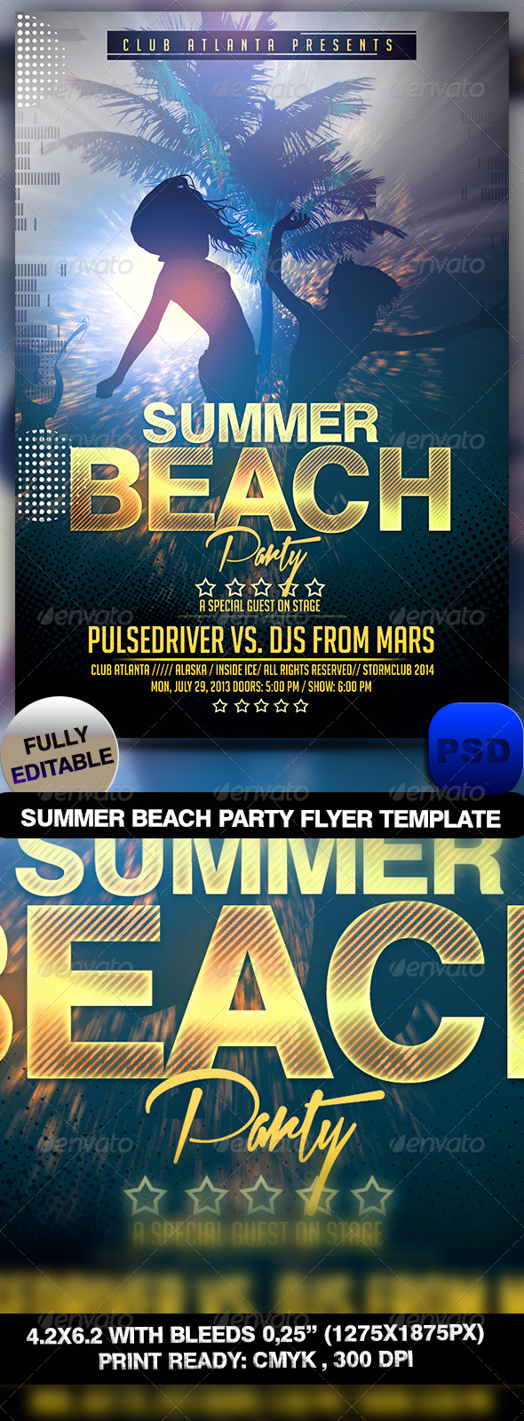 GraphicRiver Summer Beach Party Flyer Template 7214484 GraphicRiver Summer Beach Party Flyer Template 7214484