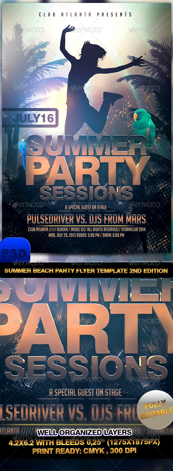 GraphicRiver Summer Beach Party Flyer Template 2nd Edtition 7215240 GraphicRiver Summer Beach Party Flyer Template 2nd Edtition 7215240