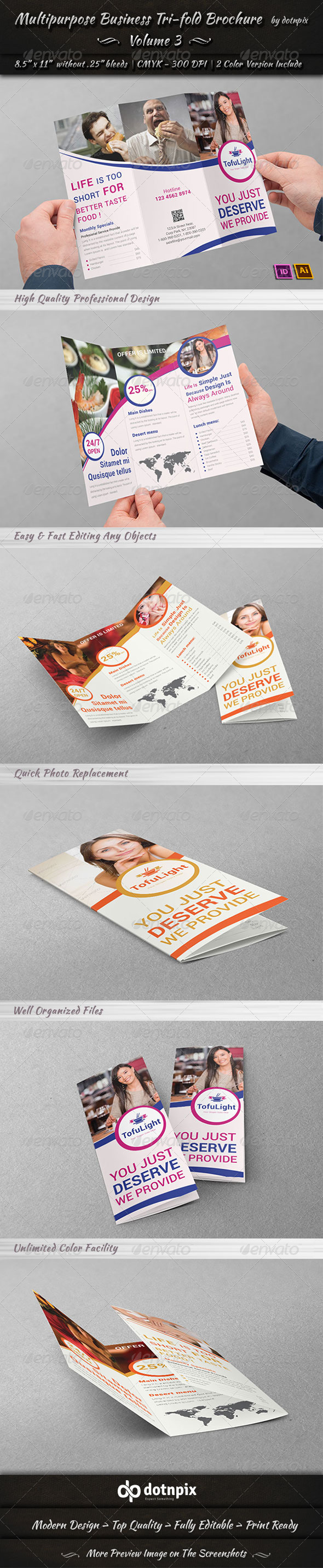 GraphicRiver Multipurpose Business Tri-Fold Brochure Volume 3 7215941 GraphicRiver Multipurpose Business Tri-Fold Brochure Volume 3 7215941