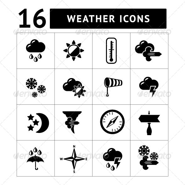 Set Icons of Weather (Abstract)