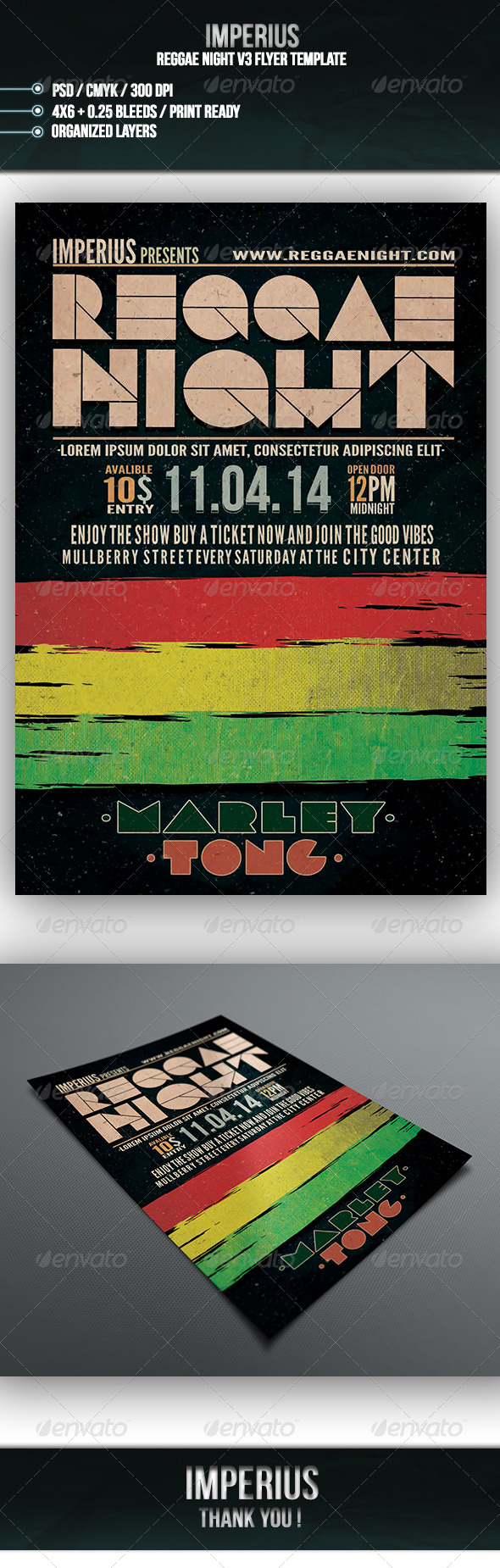 GraphicRiver Reggae Night V3 7216162 GraphicRiver Reggae Night V3 7216162