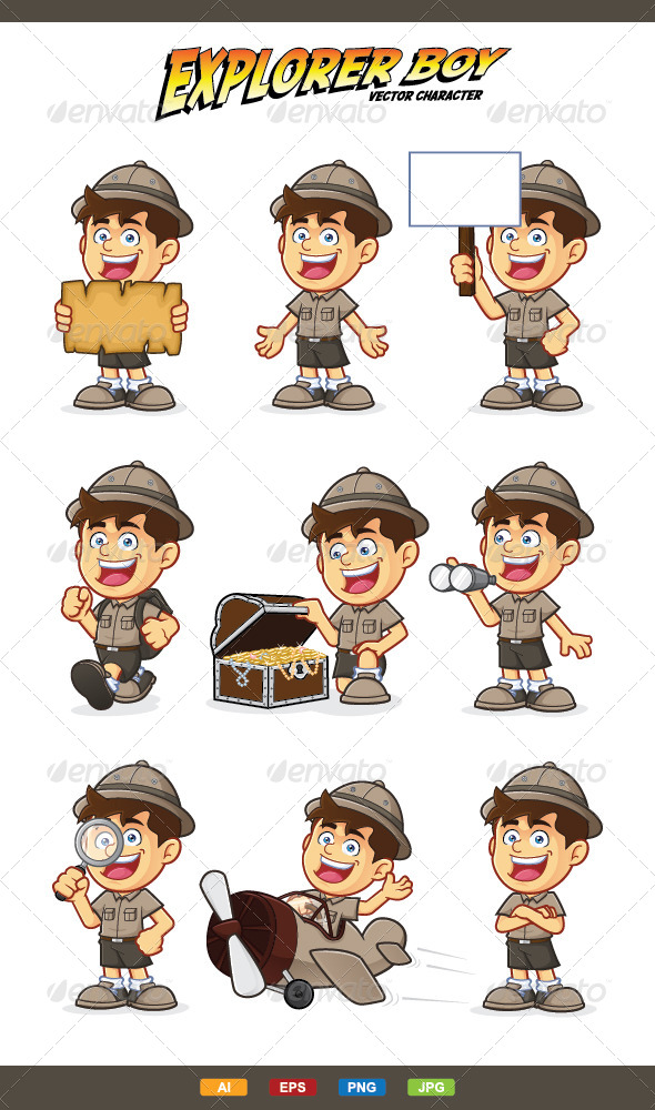 GraphicRiver Boy Scout or Explorer Boy Character 7216244 GraphicRiver Boy Scout or Explorer Boy Character 7216244