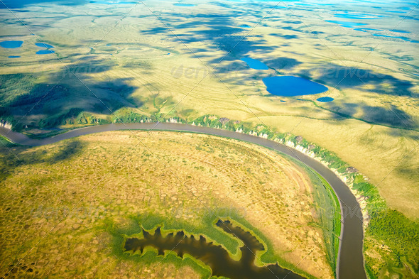 Aerial view on North Yakutia landscapes (Misc) Photo Download