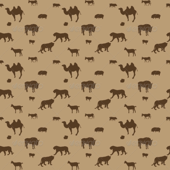 GraphicRiver Silhouette of Wild and Domestic Animals Seamless 7217237 GraphicRiver Silhouette of Wild and Domestic Animals Seamless 7217237