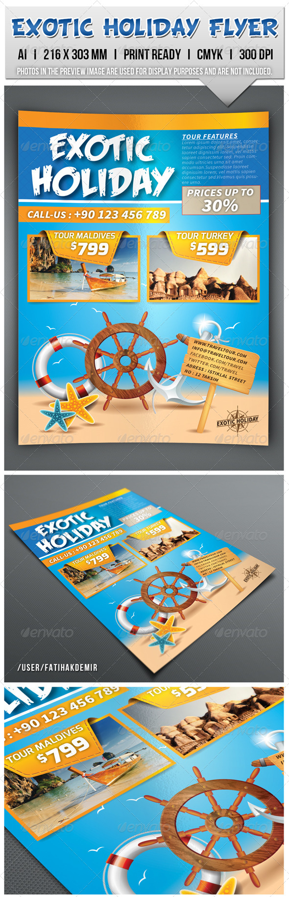 GraphicRiver Exotic Holiday Flyer 7218709 GraphicRiver Exotic Holiday Flyer 7218709
