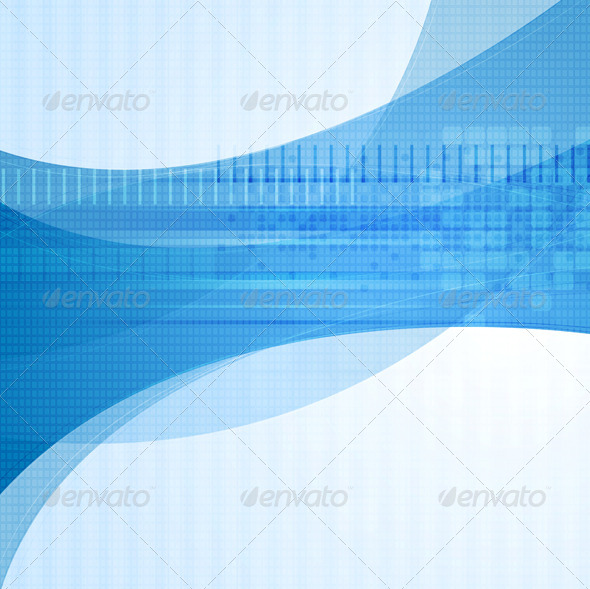 GraphicRiver Wavy blue tech vector design 7219802 GraphicRiver Wavy blue tech vector design 7219802