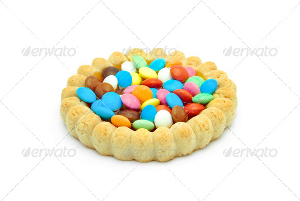 biscuit with colored chocolate candy and jelly (Misc) Photo Download