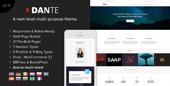 Incrível Tema WordPress Profissional para Negócios, WooCommerce, BuddyPress, bbPress, etc