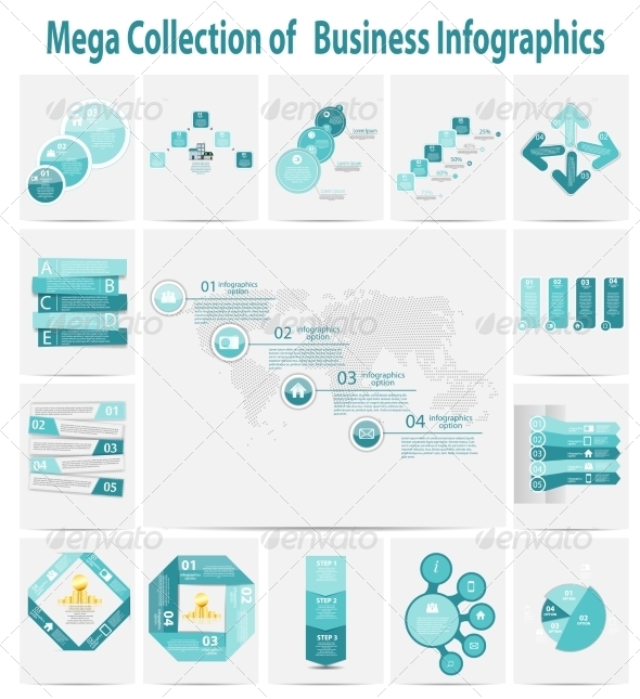 GraphicRiver Collection of Infographic Template Business 7222892 GraphicRiver Collection of Infographic Template Business 7222892