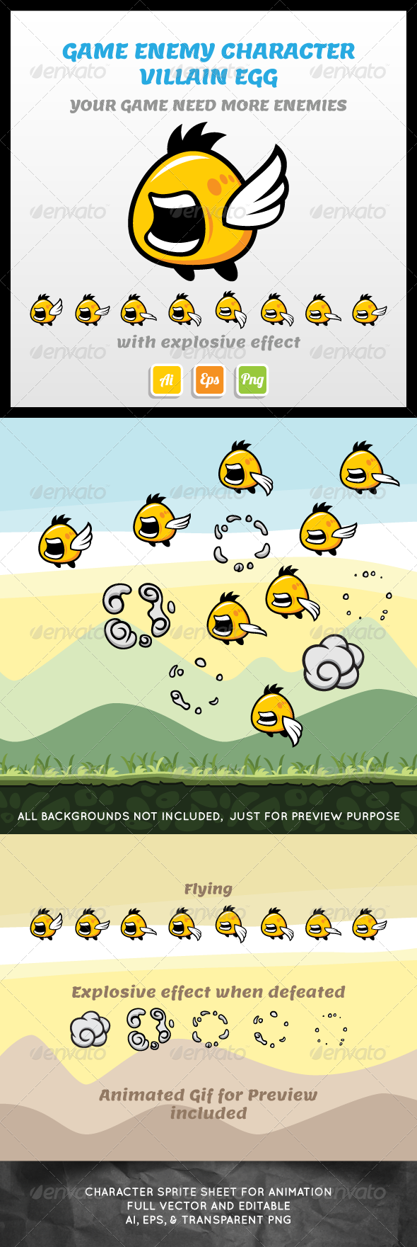 GraphicRiver Villain Egg Sprite Sheet 7223232 GraphicRiver Villain Egg Sprite Sheet 7223232