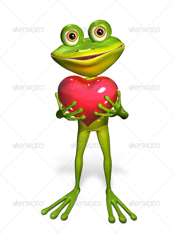 GraphicRiver Frog with Heart 7223925 GraphicRiver Frog with Heart 7223925