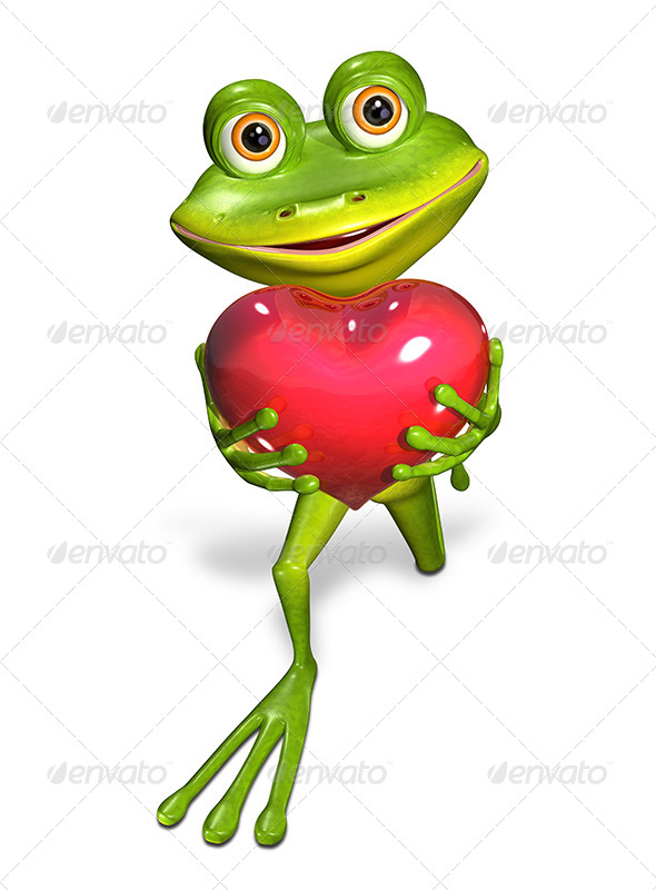 GraphicRiver Frog with Heart 7223965 GraphicRiver Frog with Heart 7223965