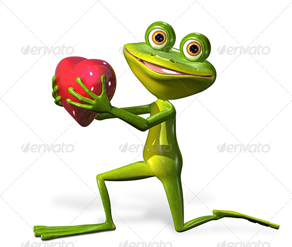GraphicRiver Frog with Heart 7223981 GraphicRiver Frog with Heart 7223981