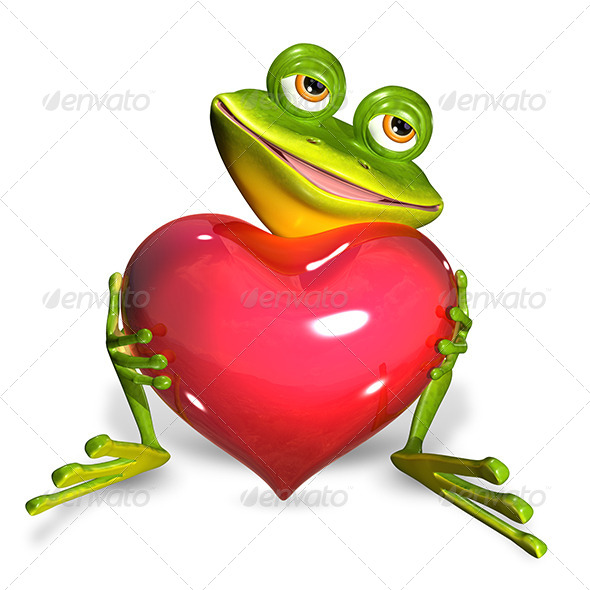 GraphicRiver Frog with Heart 7224005 GraphicRiver Frog with Heart 7224005