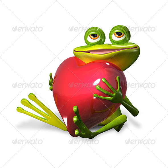 GraphicRiver Frog with Heart 7224037 GraphicRiver Frog with Heart 7224037