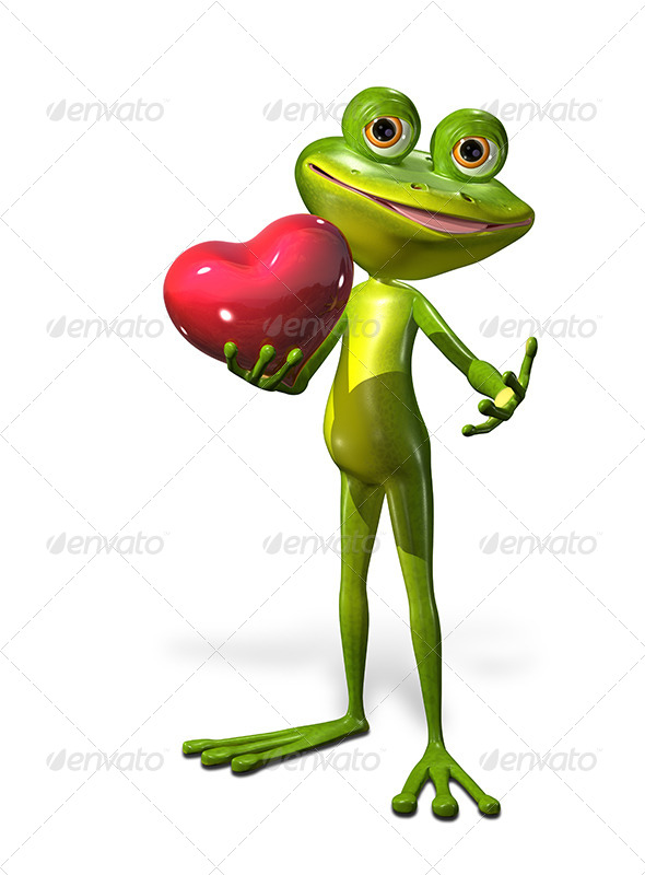 GraphicRiver Frog with Heart 7224047 GraphicRiver Frog with Heart 7224047