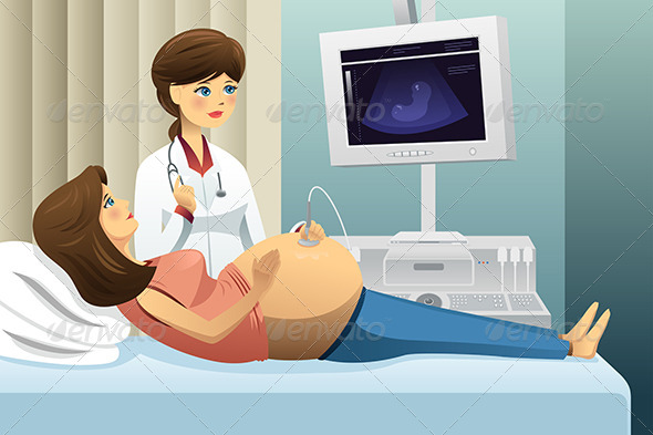 GraphicRiver Pregnant Woman Getting an Ultrasound 7224189 GraphicRiver Pregnant Woman Getting an Ultrasound 7224189