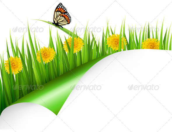 GraphicRiver Summer Background with Dandelions and Butterfly 7224245 GraphicRiver Summer Background with Dandelions and Butterfly 7224245