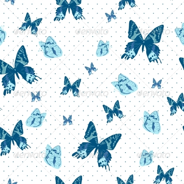 GraphicRiver Vintage Seamless Background with Butterflies 7224246 GraphicRiver Vintage Seamless Background with Butterflies 7224246