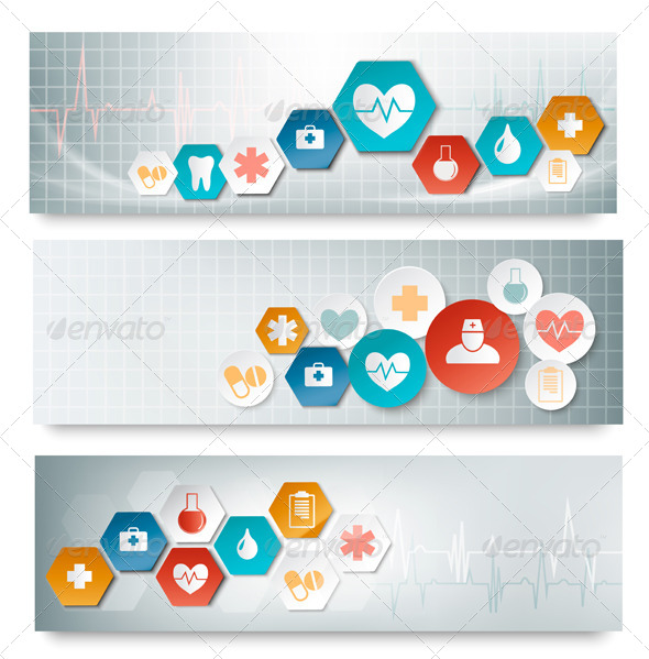 GraphicRiver Three Medical Banners with Icons 7224270 GraphicRiver Three Medical Banners with Icons 7224270